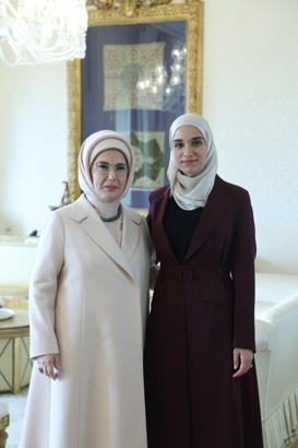Emine Erdoğan, Suriye Cumhurbaşkanı Şara'nın eşi ile görüştü
