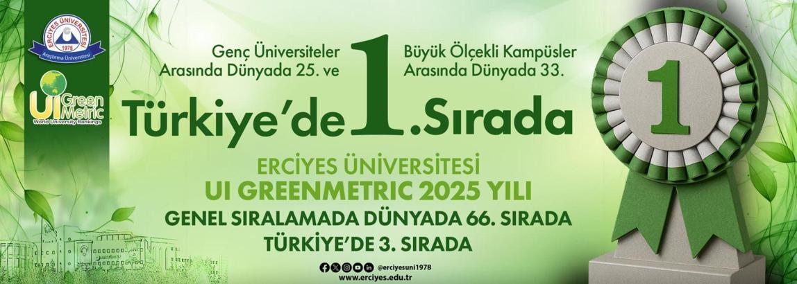 ERÜ UI Greenmetric 2025’te Türkiye 1'incisi oldu