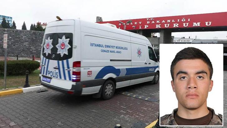 Şehit Polis Memuru Emre Albayrak'ın naaşı Adli Tıp Kurumu'na getirildi