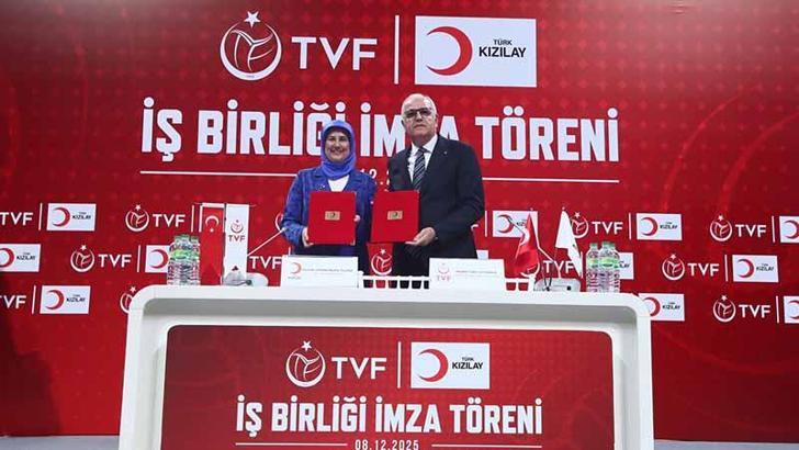 Türkiye Voleybol Federasyonu ile Türk Kızılay arasında iş birliği protokolü imzalandı