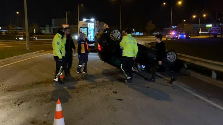 Bursa'da otomobil takla attı: 1 yaralı