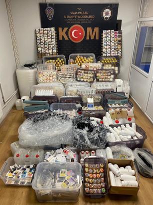 Sivas'ta kaçak tütün ürünleri imalathanesine operasyon