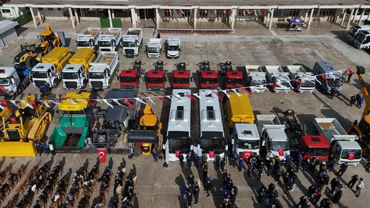 Muğla'da büyükşehirin hizmet filosuna 170 yeni araç