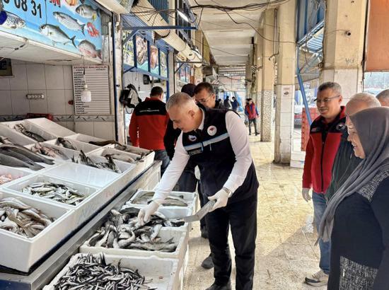 Hatay’da balık pazarı denetlendi