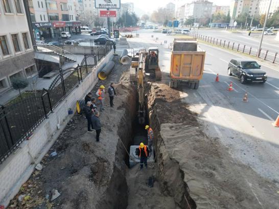 Kartal Kavşağı’nda altyapı güçlendirme çalışması