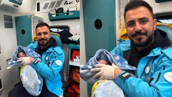 Ambulansta doğan bebeğe sağlık personelinin adı verildi