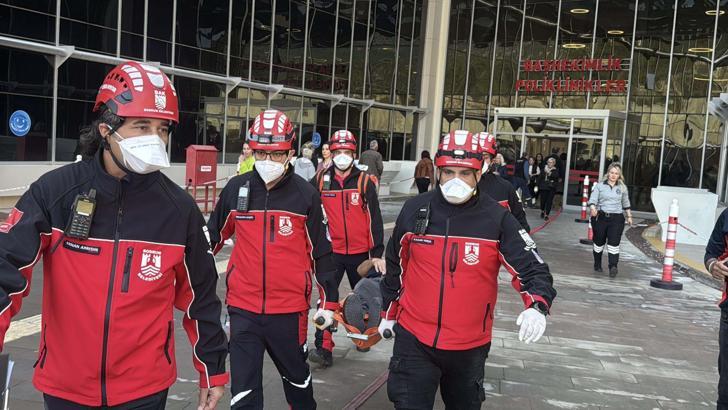 Bodrum Devlet Hastanesi'nde deprem ve yangın tatbikatı