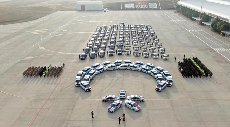 Adıyaman’da güvenlik birimlerine tahsis edilen 116 araç hizmete alındı