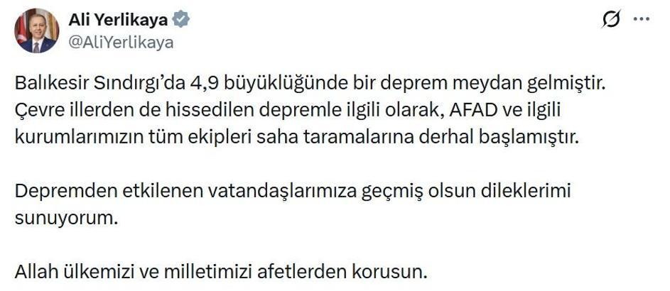 Balıkesir'de 4.9 büyüklüğünde deprem (2)