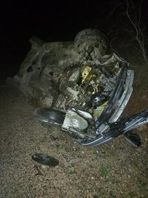 Feke’de otomobil takla attı: 2 yaralı