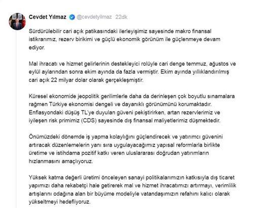 Cevdet Yılmaz: Vatandaşımızın refahını kalıcı olarak yükseltmeyi hedefliyoruz