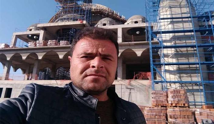 Cami inşaatında iskeleden düşen işçi öldü