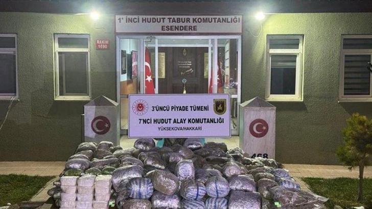 MSB: Hakkari hududunda 258,9 kilo uyuşturucu ele geçirildi