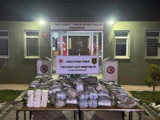MSB: Hakkari hududunda 258,9 kilo uyuşturucu ele geçirildi