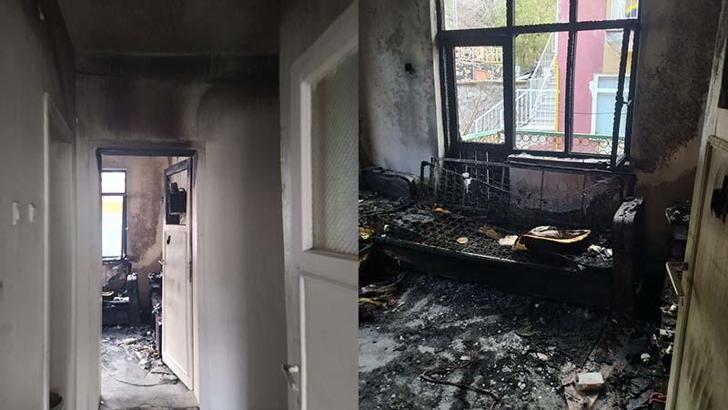 Ankara'da evde çıkan yangında baba ile 2 kızı, dumandan etkilendi