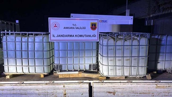 Ankara'da 8 bin 100 sahte gıda takviyesi ile 5 ton etil alkol ele geçirildi