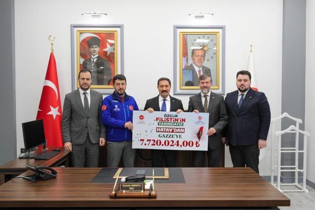 Hatay'dan Gazze'ye 7 milyon lira yardım