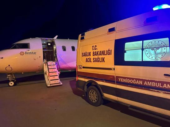 Şırnak’ta kalp damar rahatsızlığı olan bebek uçak ambulansla İstanbul’a sevk edildi