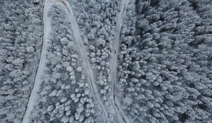 Karabük’ün yüksek kesimlerinde kar yağışı etkili oldu
