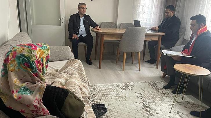 Miras davasında taraflardan biri yatalak olduğu için mahkeme eve taşındı