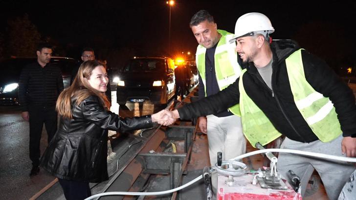 İller Bankası Kavşağı'nda yol çalışması