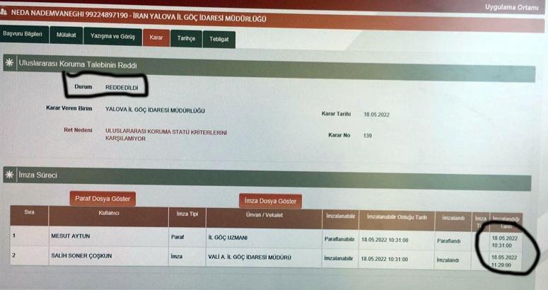 Görevden uzaklaştırılan Yalova İl Göç İdaresi Müdürünün 'usulsüz mülakat' mesajları ortaya çıktı