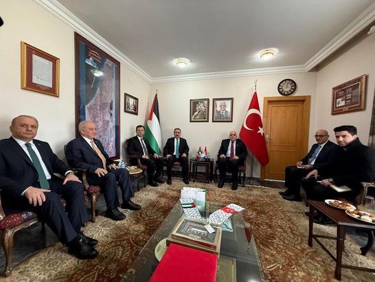 Destici'den Filistin'in Ankara Büyükelçiliği'ne hayırlı olsun ziyareti