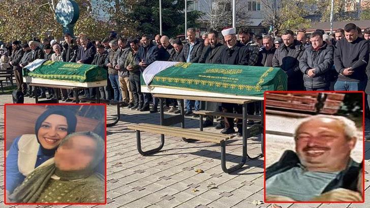 Kübra ile onu boğup intihar eden babası yan yana toprağa verildi