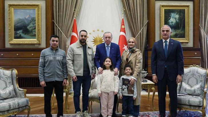 Cumhurbaşkanı Erdoğan, Filistinli Hind Rajab'ın ailesini kabul etti