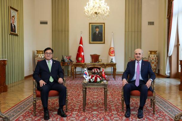 TBMM Başkanı Kurtulmuş, Güney Kore Ulusal Meclis Başkanı Won-shik ile görüştü