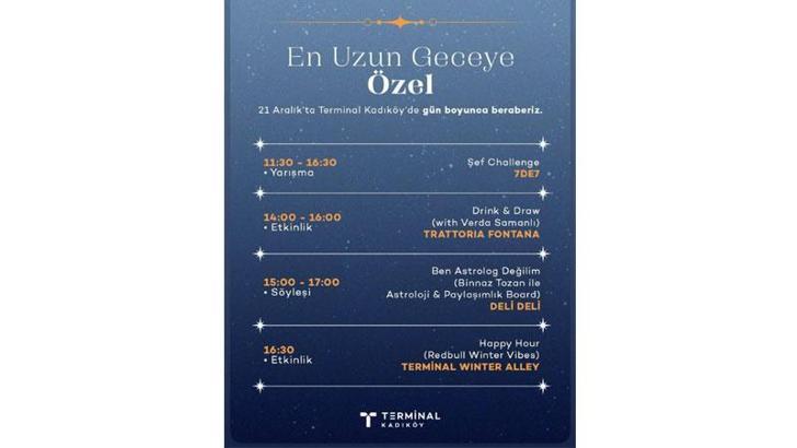 Terminal Kadıköy'de en uzun geceye özel gün boyu etkinlik programı