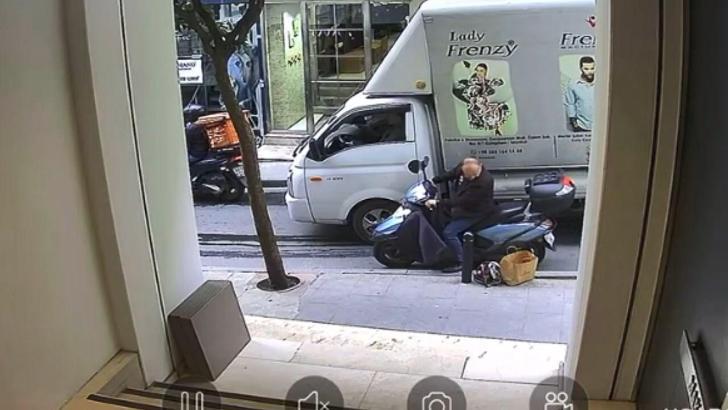İstanbul - Şişli'de taşlama makinesi hırsızlığı kamerada