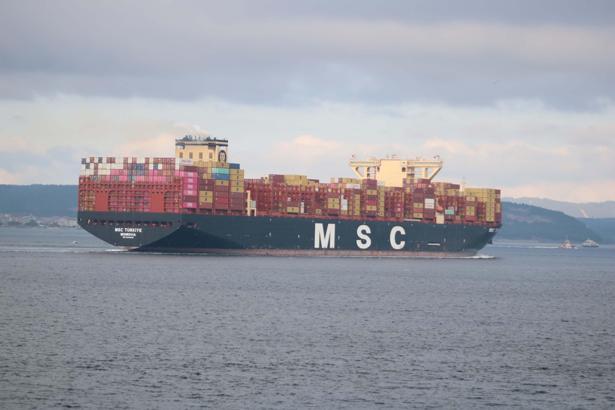'MSC Türkiye', Çanakkale Boğazı'ndan geçti