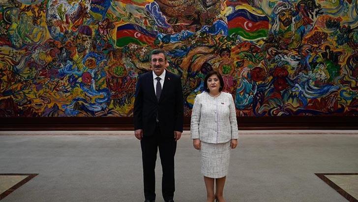 Cumhurbaşkanı Yardımcısı Yılmaz, Azerbaycan Milli Meclis Başkanı Gafarova ile görüştü