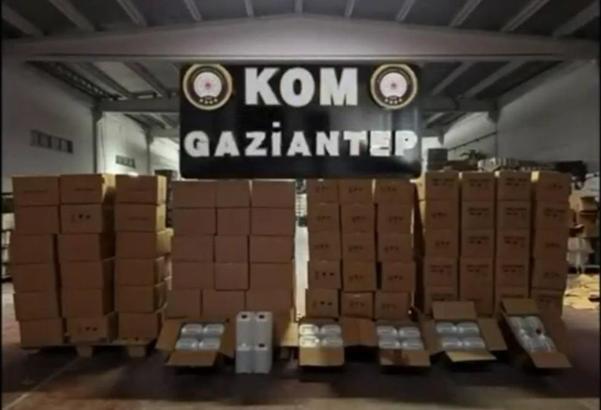 Gaziantep’te 4 bin 520 litre etil alkol ele geçirildi