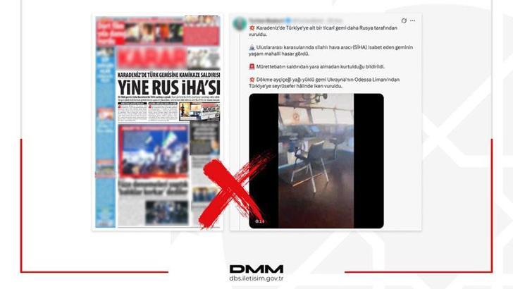 DMM'den 'Karadeniz'de Türk gemisi' vuruldu iddiasına ilişkin açıklama