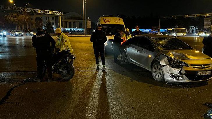Kayseri’de motosiklet ile otomobil çarpıştı: 1 yaralı