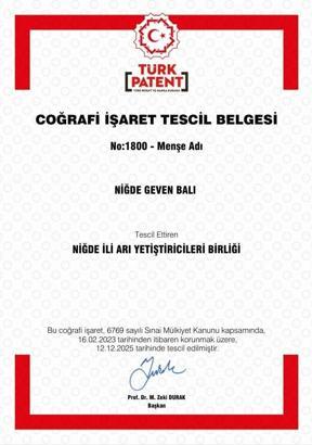 Niğde 'Geven Balı' coğrafi işaretle tescillendi