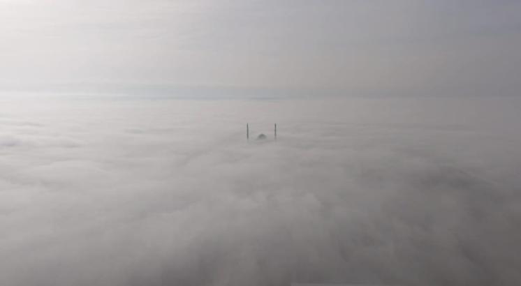 Batman'da yoğun sis; manzara dronla görüntülendi