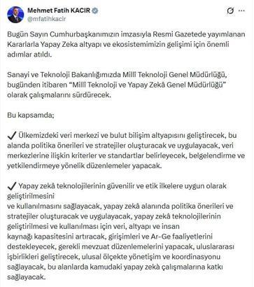 Milli Teknoloji Genel Müdürlüğü’nün ismi değişti