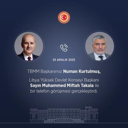 TBMM Başkanı Kurtulmuş, Libya Yüksek Devlet Konseyi Başkanı Takala ile görüştü