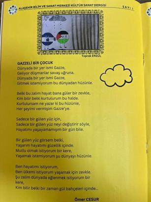 Manisa'da öğrencilerden Filistin temalı dergi