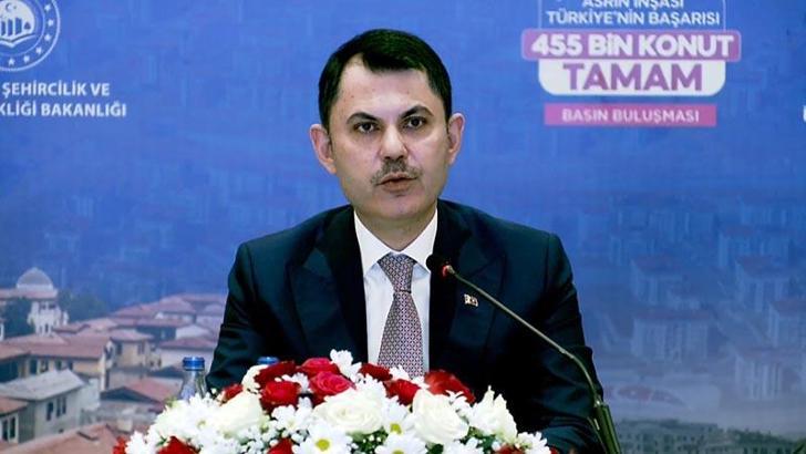 Bakan Kurum: 455 bininci konutumuzun anahtarlarını hak sahibi vatandaşlarımıza vereceğiz