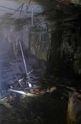 Burdur'da oto yıkamacıda yangın