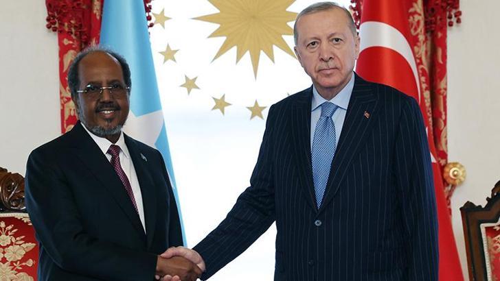 Cumhurbaşkanı Erdoğan Somali Cumhurbaşkanı ile bir araya geldi