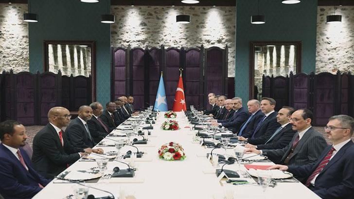 Cumhurbaşkanı Erdoğan, Somali Cumhurbaşkanı Mahmud ile heyetler arası görüşme gerçekleştirdi