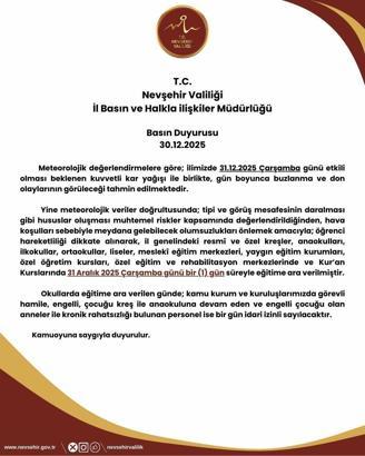 Nevşehir’de eğitime ‘kar’ engeli