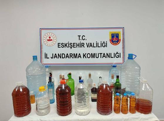 Eskişehir'de 78 litre sahte içki ele geçirildi