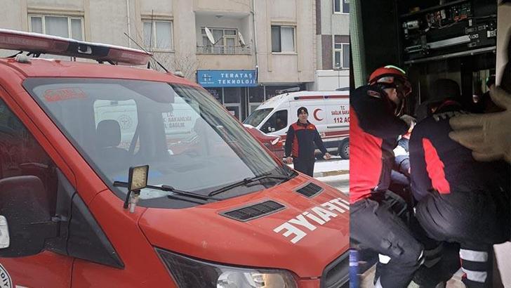 Asansörün halatı koptu, anne ve kızı yaralandı