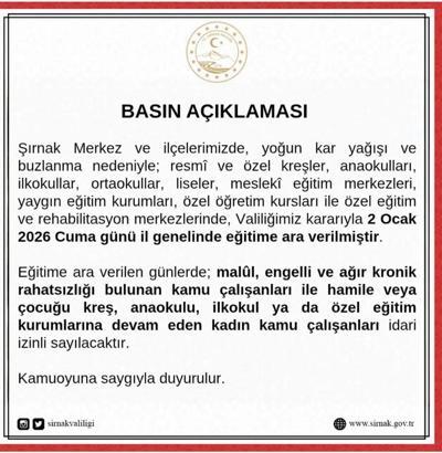 Şırnak’ta 20 köy yolu kardan kapandı, eğitime ara verildi (3)